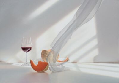 Wein und Melone, 2017, 50x70