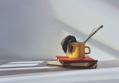 „Pinsel mit Gelb“ 2013, Öl auf Leinwand 50 x 70