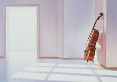 Offener Raum mit Cello, 2019, 150x230