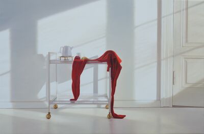 Tee mit Rot, 2018, 120x180