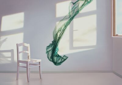 Zimmer mit fliegendem Grün, 2017, 130x200
