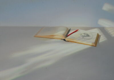 Skizzenbuch mit Kind, 2019, 50x70