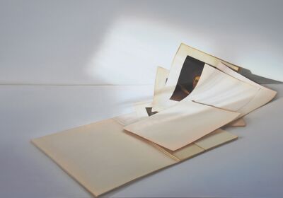 Corner with Paper Sheets, 2011, Oil on Canvas, 70 x 100